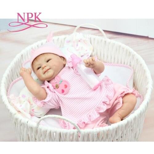 NPK Drop shipping 40cm Silicone Lifelike Bonecas Baby newborn realistic magnetic pacifier bebe bjd doll reborn for child gift