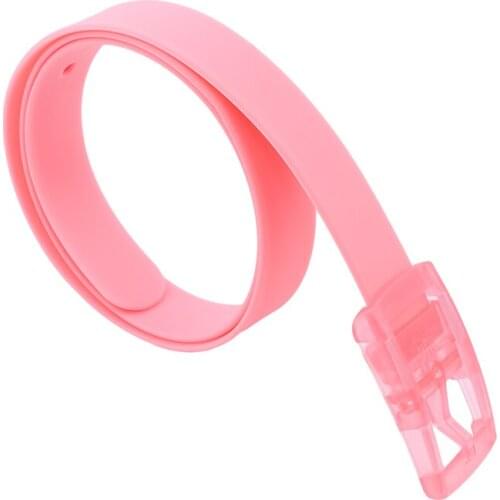 2021 Fashion Silicone Belt For Men And Women Candy Color Apparel Accessories Iron-free Belt Smooth Buckle Adjustable Belts
