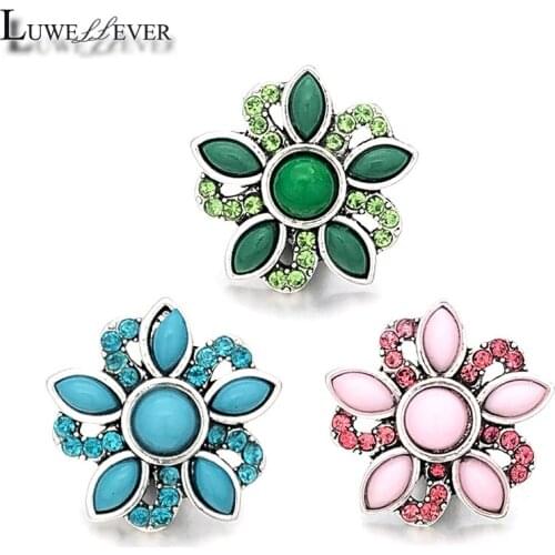 New Component 007 Crystal 18mm Metal Snap Button For Bracelet Necklace Interchangeable Jewelry Women Accessorie Findings