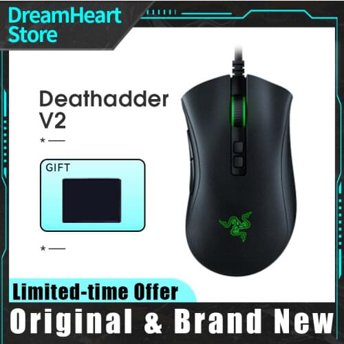 Original New DeathAdder V2 wired 20000 DPI gaming Mouse E Sports RGB Light Cable Computer Mouse CF Macro Game Mice for razer