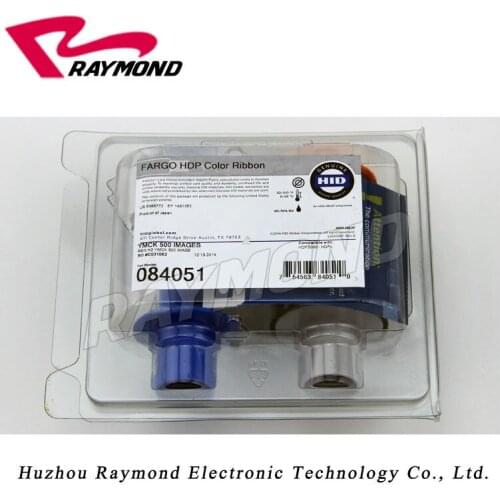 Original 84051 YMCK color ribbon 500 images per roll,for use with HDP5000 ID card printer