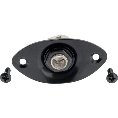 Musiclily Oval Guitar Input Jack Socket, Black