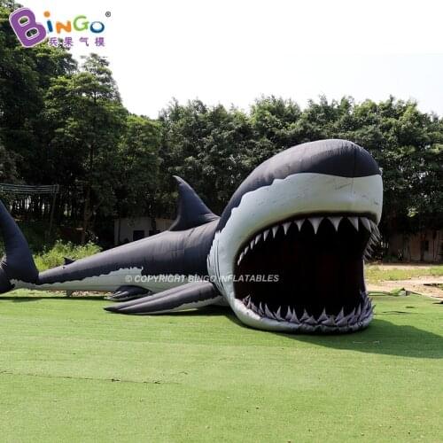 Personalized 12X8.8X5 meters inflatable giant shark for DJ cabin / 39 feet length large inflatable shark for display toys