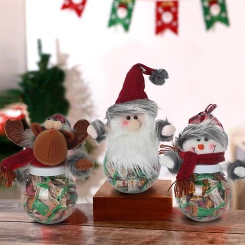 For New Year Santa Snowman Elk Transparent Ball Candy Jar Creative Christmas Items Gifts for Children Christmas Eve Gift Box