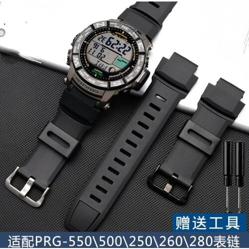 For Casio Watchband PRG-500 510 550 260 280 250 Silicone Watch Strap Protrek Sports Watch Band 18mm