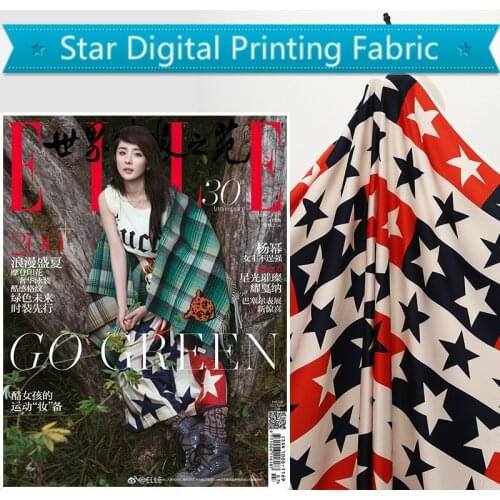 Wedding satin fabric meter brand digital printing fabric satin fashion dress handmade DIY fabric wholesale cloth