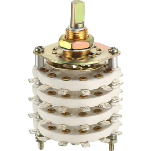 UXCELL 1PCS 4P11T 4 Pole 11 Throw Switch 4 Deck Band Channel Rotary Switch Selector for Industrial Machine Control Radio TV