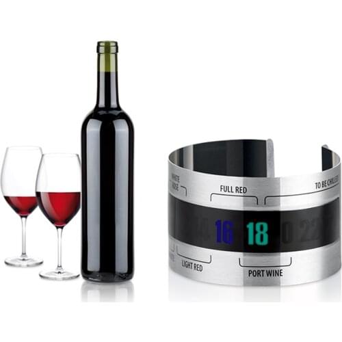 Wine Collar Thermometer Bar Beverage Tool Clever Bottle Snap Thermometer LCD Display clip Sensor for Champagne beer red wine
