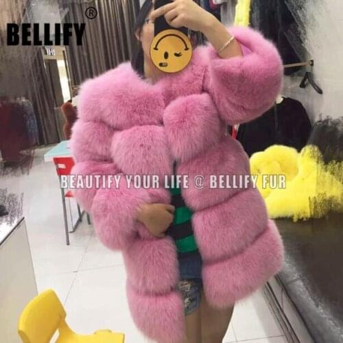 High quality fluffy 100% natural real fox fur coat for women 2020 new female thick warm fur jacket Russian style