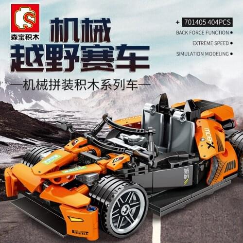 High Technique Offroad Pull Back Racing Simulation Car Models Building BricksBoys DIY Vehicle Toys Gift