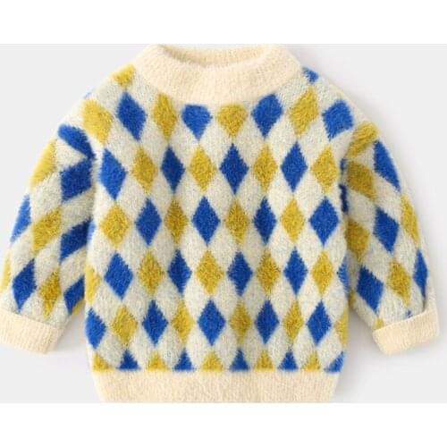 2021 Winter New Arrival Childrens Clothing Baby Boy Girl Casual Fashion Thick Clothes Long Sleeve Pullver Kids Winter Sweaters