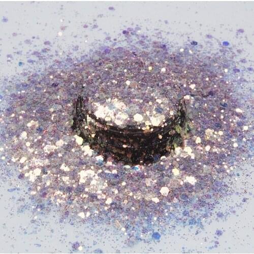 1.76Oz/Pack(50g) Nail Art Glitter FLAKES POWDER Mixed Sequins Fairy Tears Mermaid Holographic Laser Nail Chunky Glitter Tc#050