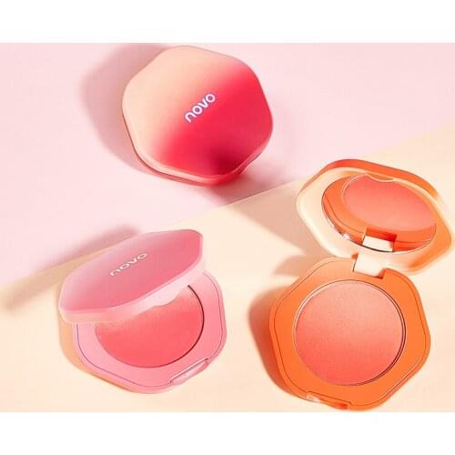 1pc Gradient Blush Smooth And Easy To Color Waterproof And Sweat-proof Powdery Delicate Blush Contour Shadow Face Beauty Makeup