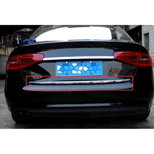 1pcs Stainless Steel Rear Door Tail Trunk Gate Lid Molding Cover Trim For Audi A4 B8 2013 2014 2015 Sedan Only