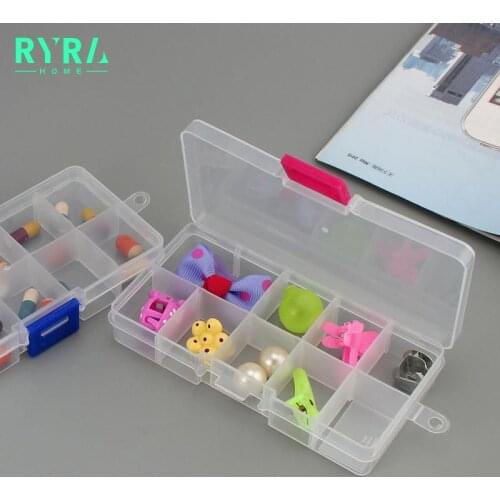 1pc Practical 10 Grids Compartment Plastic Storage Box Jewelry Earring Bead Screw Holder Case Display Organizer Box Container