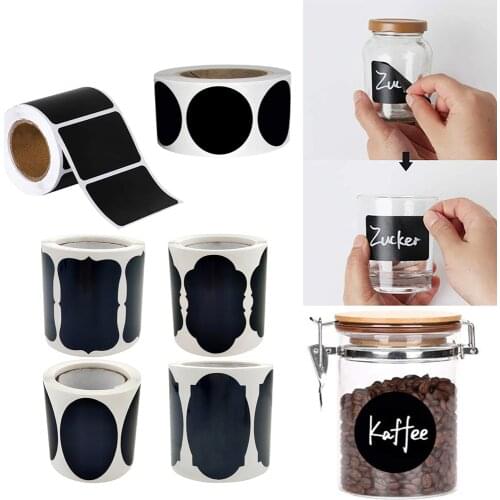 120pcs/roll 3.5*5.5cm Removable Chalkboard Stickers Labels Waterproof for Food Storage Classification Stickes Kitchen Home Decor