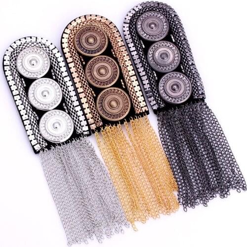 2pcs Vintage Epaulette Jewelery Tassel Big Shoulder Brooch Epaulet /epaulettes Spikes/escapulario Blazer Accessories/ Pin