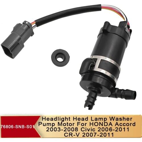 76806-SNB-S01 Headlight Head Lamp Washer Pump Motor 76806-S5A-S01 For HONDA Accord 2003-2008 Civic 2006-2011 CR-V 2007-2011