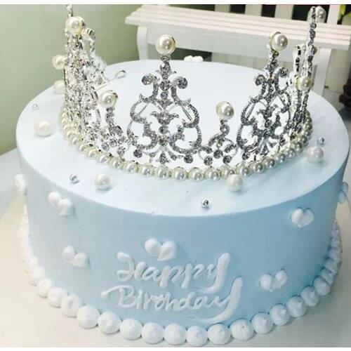 8 Inch Simulation Cake Model Crown Queen Birthday Cakes Model Pearl European Fake Cake Decoration For Baking Mold