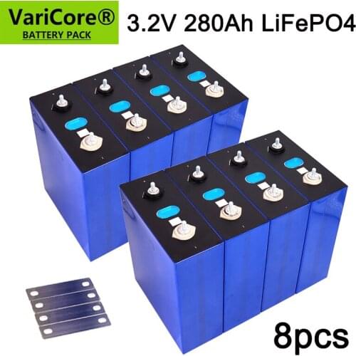 8pcs EVE 3.2V 280Ah LiFePO4 battery DIY 12V for Electric car RV Campers Golf Cart Off-Road Solar Wind + Stud Class A TAX FREE