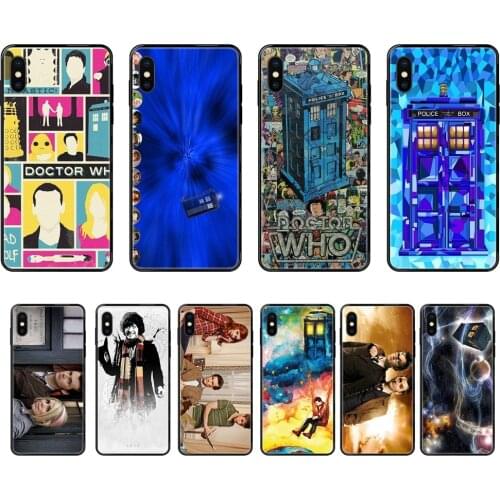 Pop Art Doctor Who For iPhone 11 12 Pro 5 5S SE 5C 6 6S 7 8 X XR XS Plus Max Black Soft Cool Best Cover Case For Youth Girls