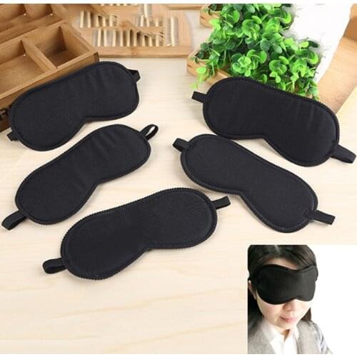 Black Sleep Mask For Sleeping Silk Blindfold Mulberry Eye Cover Filled Sunshade Travel Sleep Relaxation Aid Blinds Eyes Rest Aid