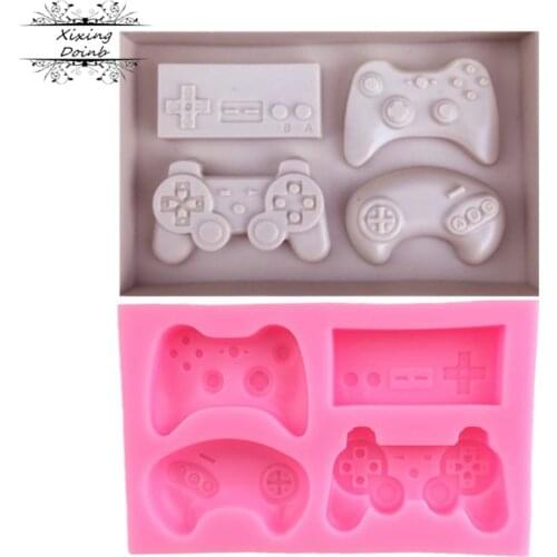 DIY keyboard Silicone Mold controller gamepad game mould cake Decorating tool fondant chocolate Clay craft Resin mould