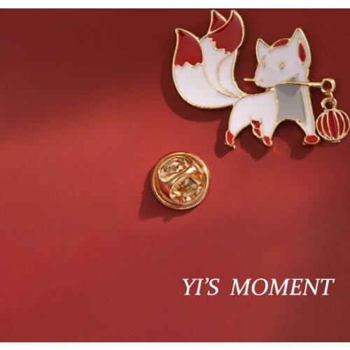 Fox Enamel Pins and Brooches for Women Men Lapel Pin Backpack Bags Badge Kids Gifts