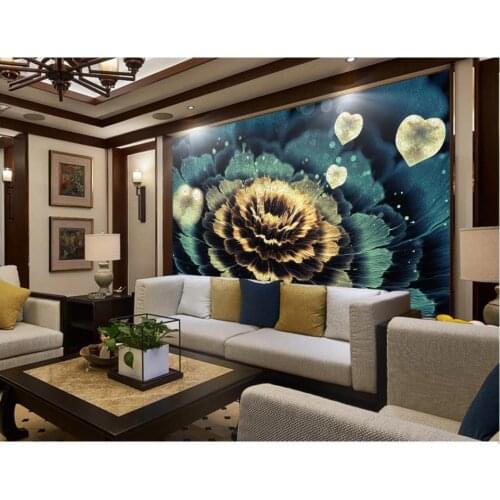 Custom photo murals wallpapers for walls 3 d Modern style flower mural living room TV background wall papers