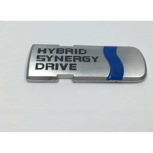 HYBRID SYNERGY DRIVE Rear Trunk Metal Emblem Chrome Badge letter Sticker For Toyota Camry Crown Prius Sai Hybrid