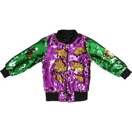 Kaiya Angel Unisex Toddler Sequins Clothing Girls Hot Selling Spring Autumn Outwear Boys Fashion Shinny Coat Factory Wholesale