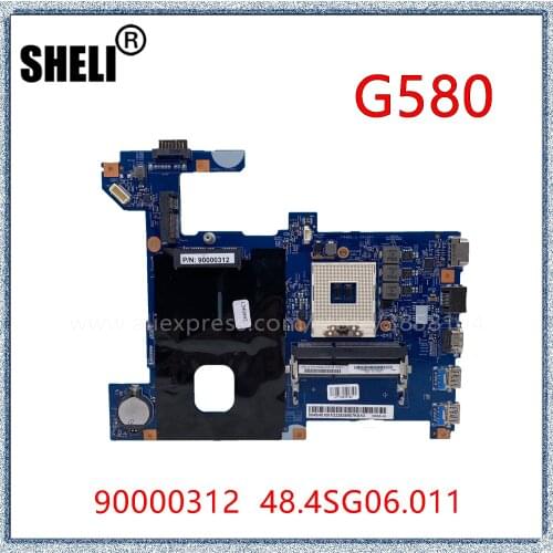 SHELI For Lenovo Ideapad G580 Laptop Motherboard 90000312 HM76 DDR3 LG4858 48.4SG06.011