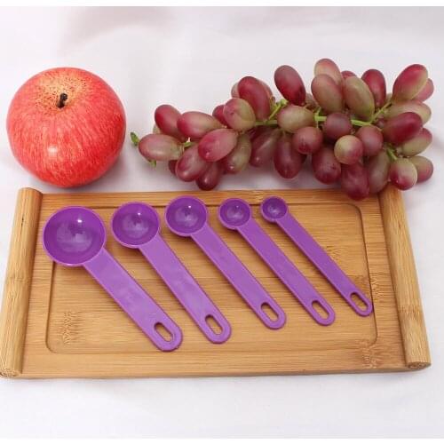 5pcs Kitchen Measuring Spoons Set with Scale Silicone Cake Baking Cooking Coffee Measuring Cups Tools Bakeware