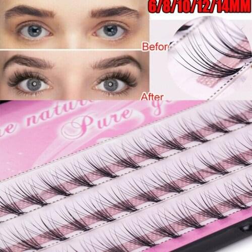 Handmade grafted eyelash extension natural curled eyelash grafting 8-14mm false eyelashes