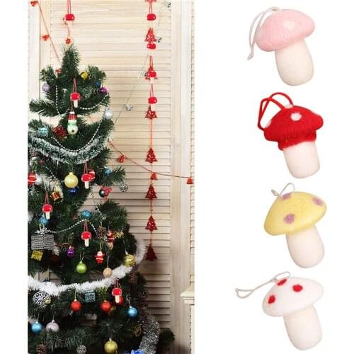 Non-Finished DIY Mushroom Artificial Wool Felt Doll Needle Felting Kit Accessories Felt Poked For Kids Children Handmade