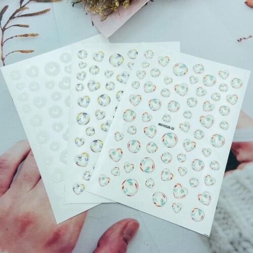 Fashion New Arrival Hot Selling 3d DIY Nail Stickers Cubic Embossment Fingernail Decals Love Heart Nail Art Manicure Women Girl