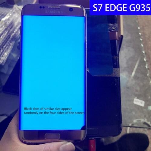 ORIGINAL SUPER AMOLED Display For Samsung Galaxy S7 Edge G935 G935F G935FD LCD With Frame Digitizer Touch Screen+dead pixel