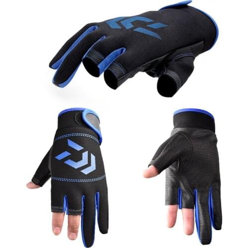 Fishing Gloves Outdoor 3 Fingers Cut Fishing Gloves Waterproof Fishing Accessories Carp Fishing Accessories