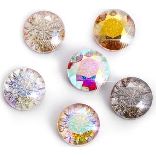 Pipatian Rivoli Rhinestone Nails Sticker K9 Glass Crystal Flat Back Glue Gems Crafts Gemstone for Nail Art Shiny Strass Trim
