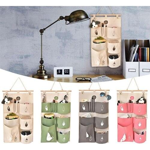 1pc Cute Owl Door Wardrobe Wall Hanging Multi-Pocket Storage Bag Container Organizer Home Bedroom Closet Organizer Storage Shelf