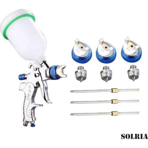 600ml​ Professional Pneumatic HVLP Spay Gun 1.4/1.7/2.0mm Nozzle Gravity Airbrush for DIY Car Industry Furniture Painting Tool