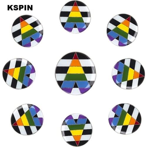 Straight Allies Pride Rainbow Flag Rozet Metal Chapas Metalicas Pins Icon Backpack Brooch for Gift XY0307