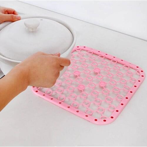 Sink Dish Drainer Multifunction Insulation Pads Draining Board Fruit Drying Rack 1Pc Washing Holder Kitchen Gadgets