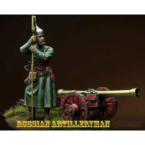 1/24 Scale 75MM Russian Artillery Miniatures Modelling Unpainted DIY Assembling Simulation Static Figure Resin Model Kits