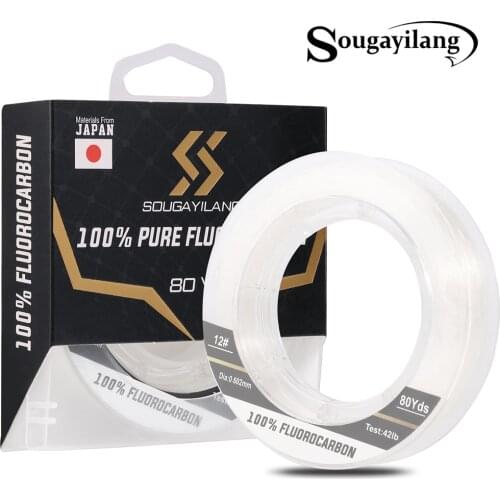 Sougayilang 80yds Carbon Fluorocarbon Fishing Line trong concealment High Quality Super Power Fishing line For Outdoors Fishing
