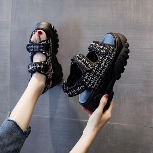 Summer 2021 New Velcro Shoes for Women Sandals Fashion Casual Women Sandals Platform Sandals