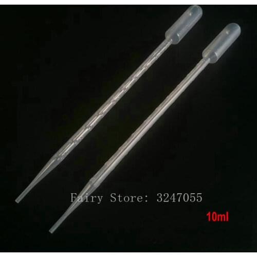 10 Pieces 10ml Clear Plastic Transfer Pipet Disposable Pasteur Pipettes Droppers Refillable Professional Makeup/Lab Tools