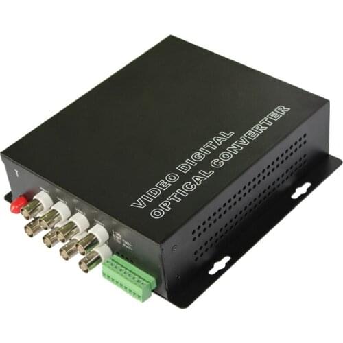 8-channel Video Optical Transceiver 1 Channel Reverse Rs485 Control Data 8V1D Single Fiber 20km FC/SC/ST