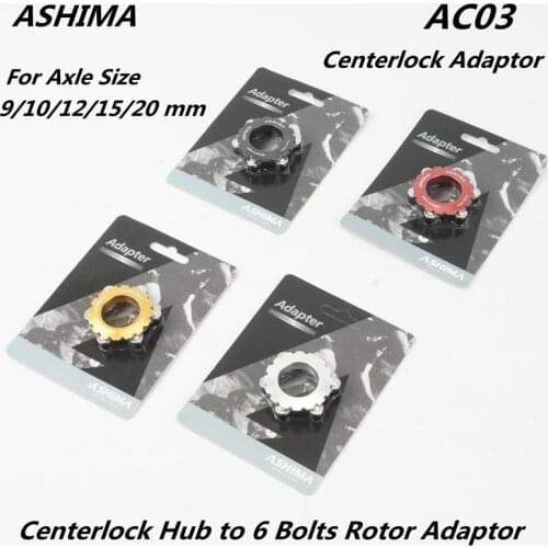 ASHIMA AC-03 Centerlock Hub To 6 Bolts Rotor Adaptor For 9 10 12 15 20 Axle Size