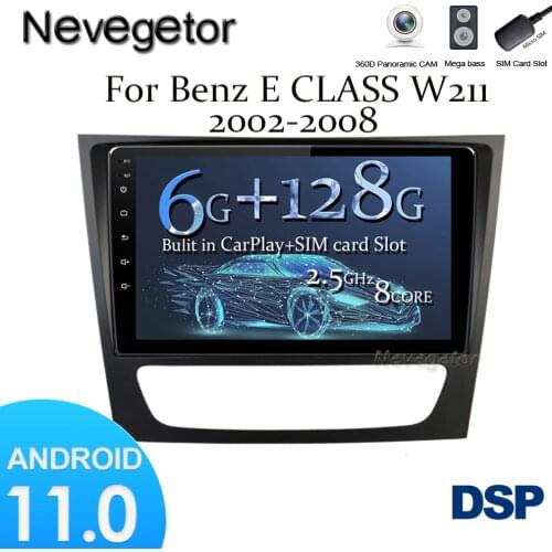 2 din Android 11 car radio For Mercedes BENZ W211 W219 W463 CLS350 CLS500 CLS55 E200 E220 autoradio 2 din car stereo audio